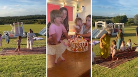 El festejo de cumpleaños de Tao, el hijo de Calu Rivero y Aíto de la Rúa: entre inflables y relax en el campo