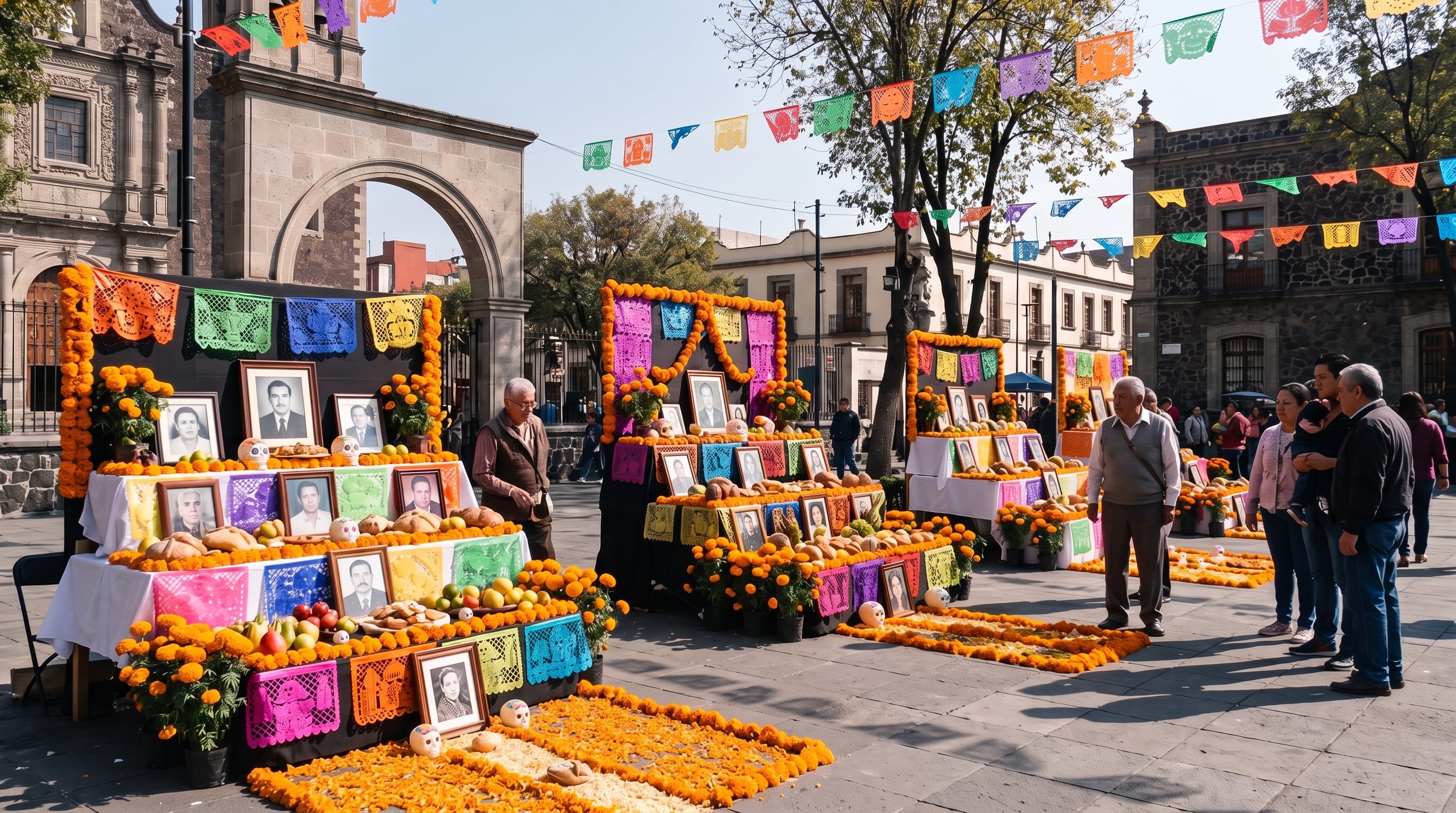 En el centro histórico se instalarán 30 altares monumentales que representan a los 16 pueblos originarios y al pueblo afromexicano. (Imagen Ilustrativa Infobae)