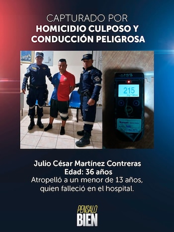 El accidente ocurrió en la carretera hacia Guaymango, en Jujutla, Ahuachapán Sur, cuando el conductor manejaba bajo los efectos del alcohol. (Foto cortesía PNC)