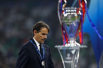 Simone Inzaghi con la cabeza