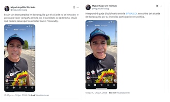 El abogado Miguel Ángel del Río Malo anunció que interpondrá una queja disciplinaria contra el alcalde de Barranquilla - crédito @migueldelrioabg/X