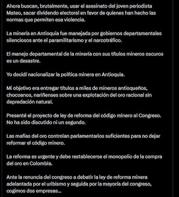 Gustavo Petro - crédito @petrogustavo/X