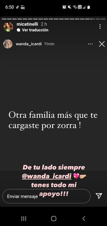 El mensaje de apoyo de