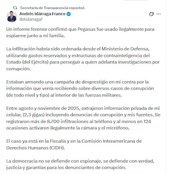 Idárraga brindará rueda de prensa