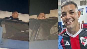 Facundo Medina volvió a Villa Caraza con otro futbolista de la Selección tras la final y dio un discurso desde el balcón: “No crean boludeces, es un grupo unido”