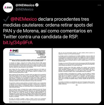 El INE declaró procedentes tres