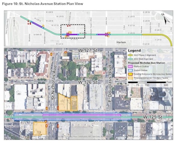 El proyecto en marcha incorpora estaciones en 106th Street, 116th Street y 125th Street y tiene prevista su finalización hacia fines de 2032.