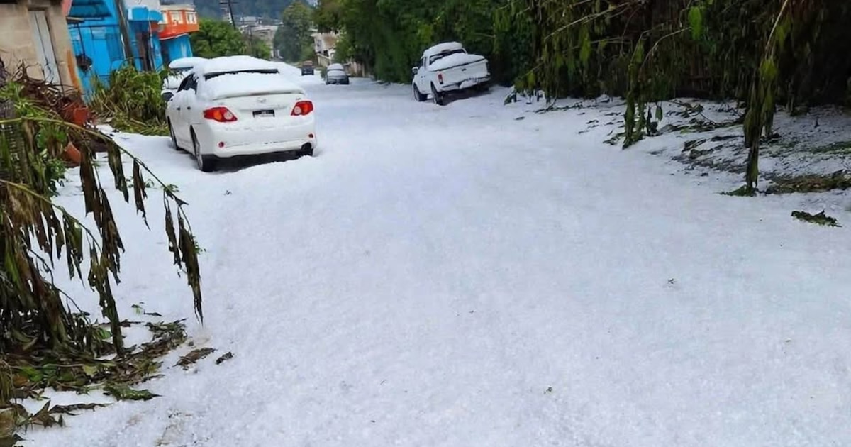 Sorpresa blanca en Guatemala: granizada cubre de hielo el altiplano