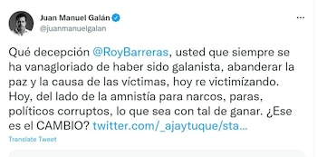 Juan Manuel Galán escribió en