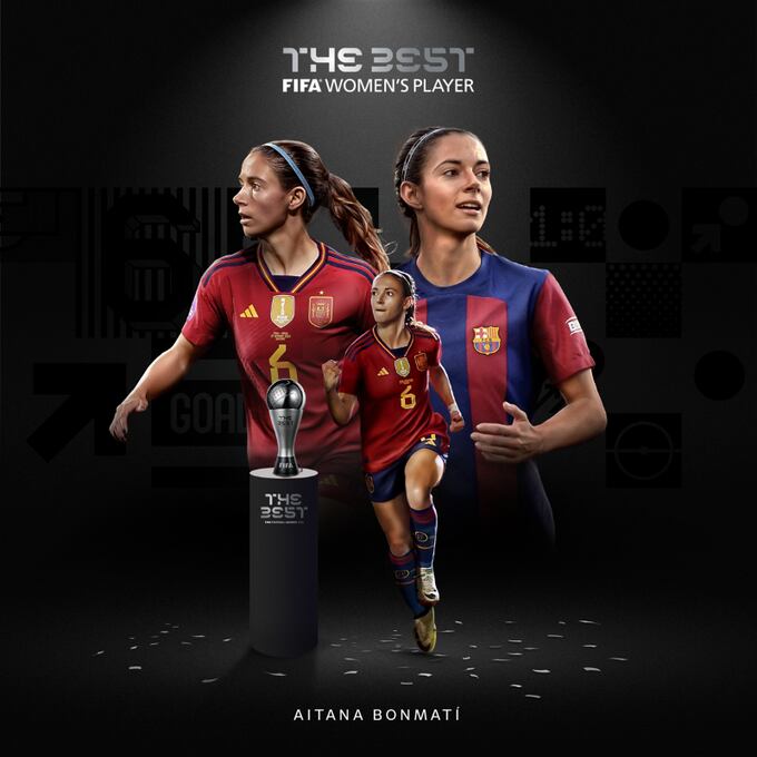 La jugadora española Aitana Bonmatí, ganadora del premio The Best a la mejor de la temporada (FIFA)