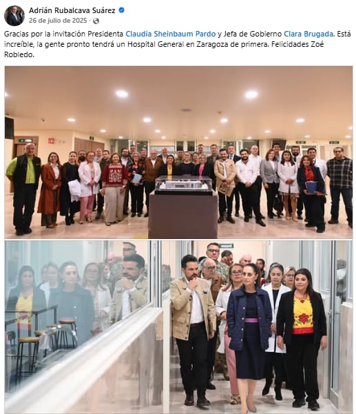 Adrián Rubalcava, director del Metro de la CDMX, en eventos públicos en representación de la Jefa de Gobierno, Clara Brugada.