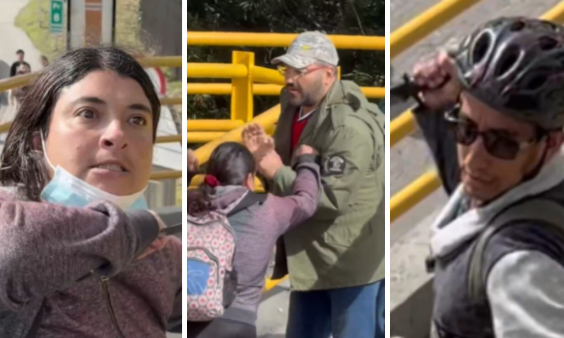 Una mujer, un hombre y una tercera persona atacaron con cuchillos a simpatizantes que voluntariamente estaban impulsando la campaña de Abelardo de la Espriella - crédito Captura de video/@soyjaimeandres/X