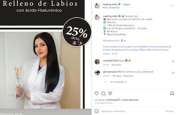 La colombiana ofrecía promociones en