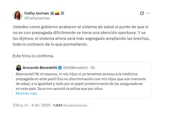 Cathy Juvinao respondió a la