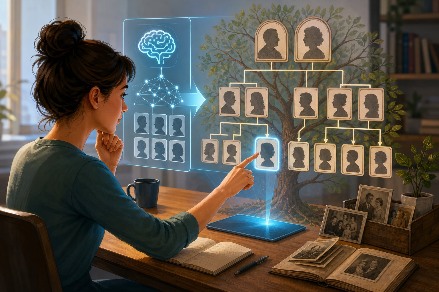 La inteligencia artificial ofrece una vía para ordenar fotografías, cartas y datos familiares y avanzar en la búsqueda de antepasados. (Imagen Ilustrativa Infobae)