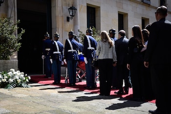 Las honras fúnebres del exvicepresidente Germán Vargas Lleras se llevaron a cabo en el Palacio de San Carlos de Bogotá - crédito Colprensa