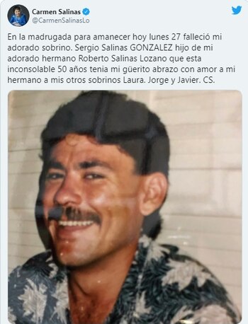 Su sobrino Sergio Salinas también