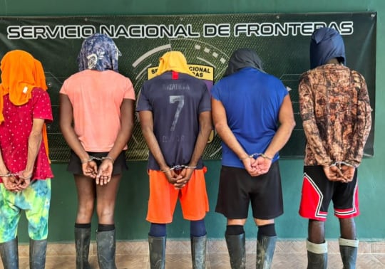 Cinco extranjeros quedaron a disposición de las autoridades tras una intervención desarrollada en el distrito de Cémaco. Tomada de Senafront
