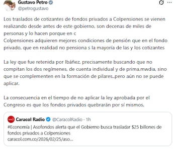 El jefe de Estado señaló