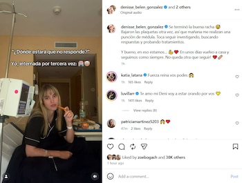 La exparticipante de Gran Hermano utilizó sus redes sociales para compartir novedades médicas a través de un video desde el hospital