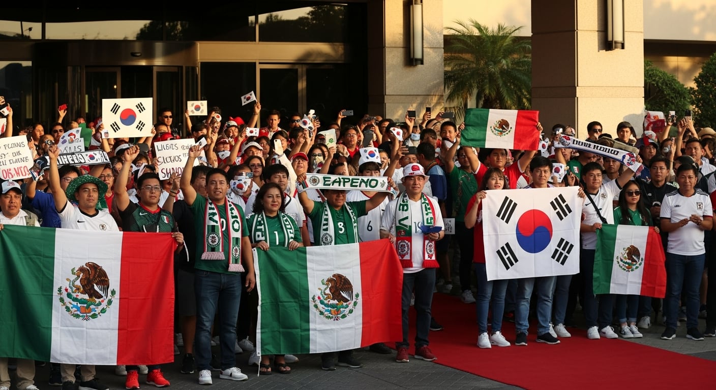 Fans de México y Corea esperan a la Selección asiática. (Imagen Ilustrativa Infobae)