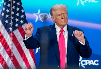 Donald Trump brindó un discurso