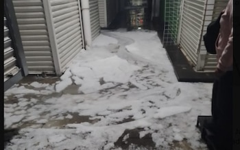 El granizo se coló a