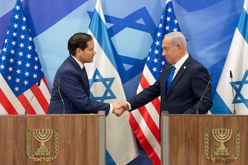 Marco Rubio y Benjamin Netanyahu