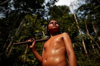 Un indígena, en la región