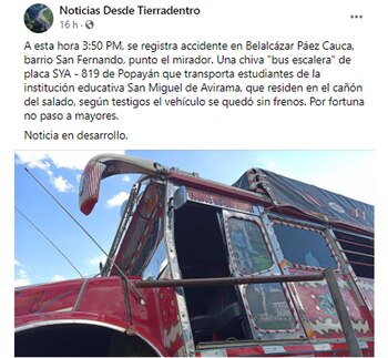 Niños que viajaban en Chiva