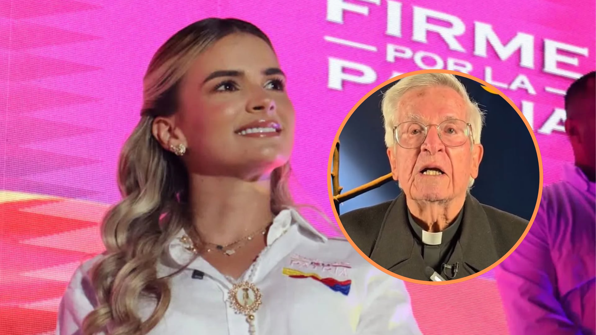 Padre Diego Jaramillo agradece a Ana Lucía Pineda y resalta su labor con los damnificados del terremoto - crédito @analu_pineda @colombialuzysonrisas/ Instagram
