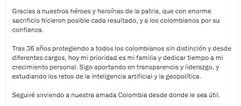 Pedro Sánchez aseguró que su interés es servirle al paíos con su experiencia, pero aún no en la política - crédito @PedroSanchezCol/X