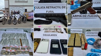 Durante los procedimientos también fueron encontrados 77 cigarrillos de marihuana, 30 bolsas de bazuco, dos camionetas, cinco motocicletas, cinco millones de pesos en efectivo y cuatro teléfonos celulares - crédito Ejército Nacional