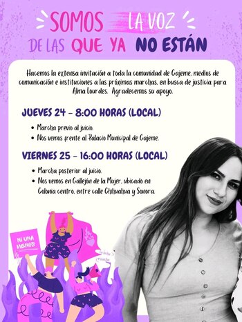 Familiares de Alma Lourdes marcharon