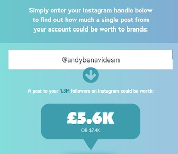 Análisis cuenta de Instagram de Andy Benavides