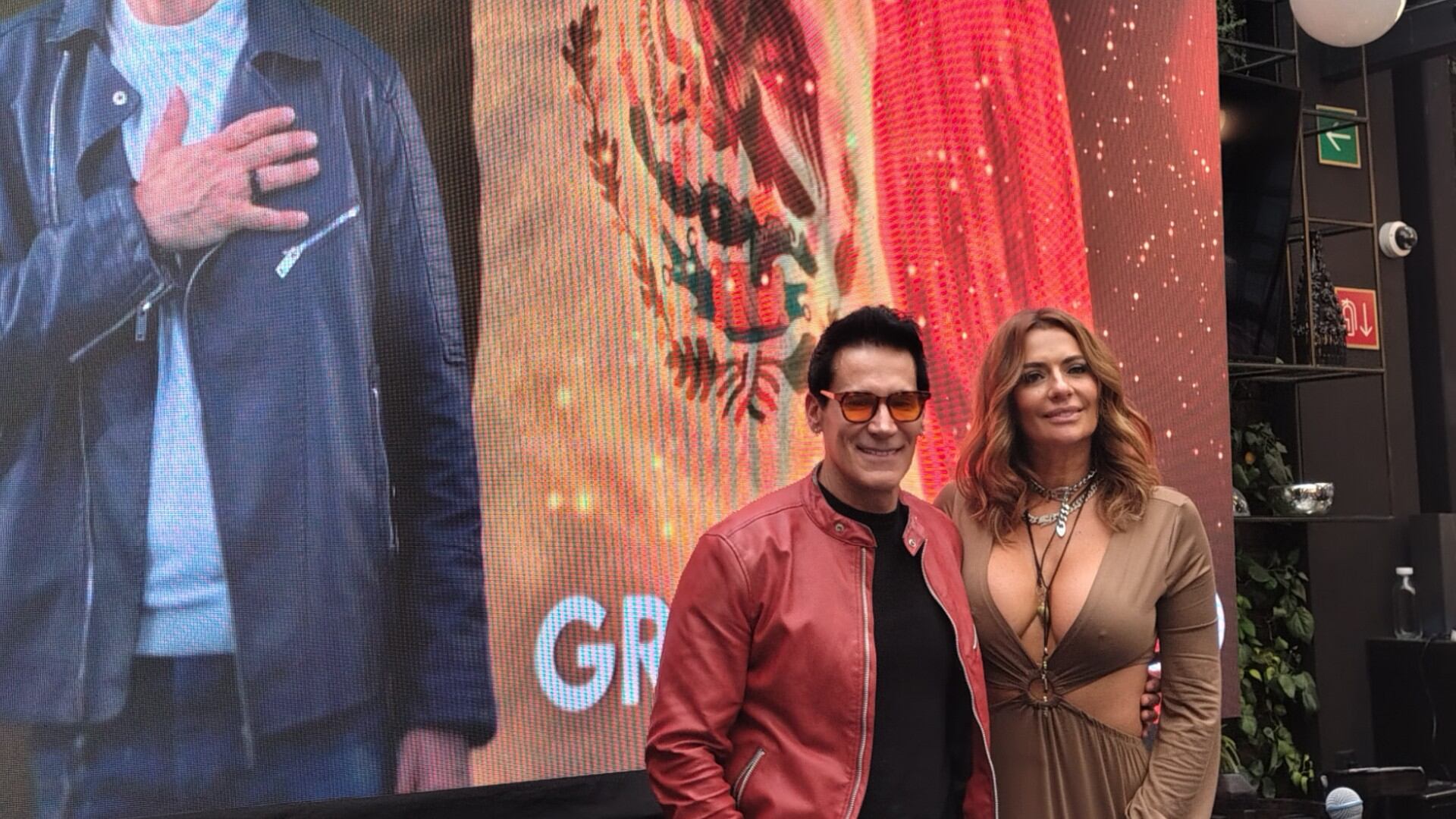 Marco Di Mauro y Cecilia Galeano estuvieron presentes en la conferencia de prensa. Foto: Omar Martínez.