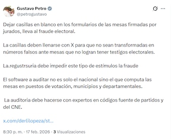 Petro hizo un llamado a