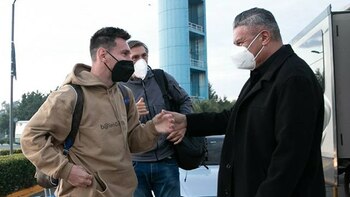 Lionel Messi llegó a Argentina