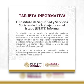 Esto dijo el ISSSTE sobre