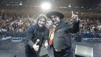 Javier Milei cantó con el