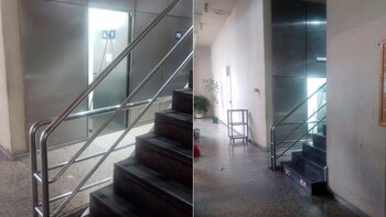 El hall donde hallaron el