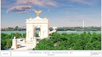 Un águila, un león y la “Dama de la Libertad”: así será el arco del triunfo que Donald Trump quiere instalar en Washington