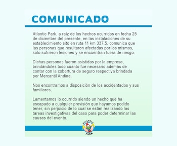 El comunicado oficial