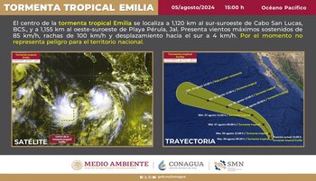La Tormenta Tropical Emilia empezará