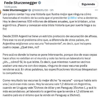 El ministro de Desregulación, Federico