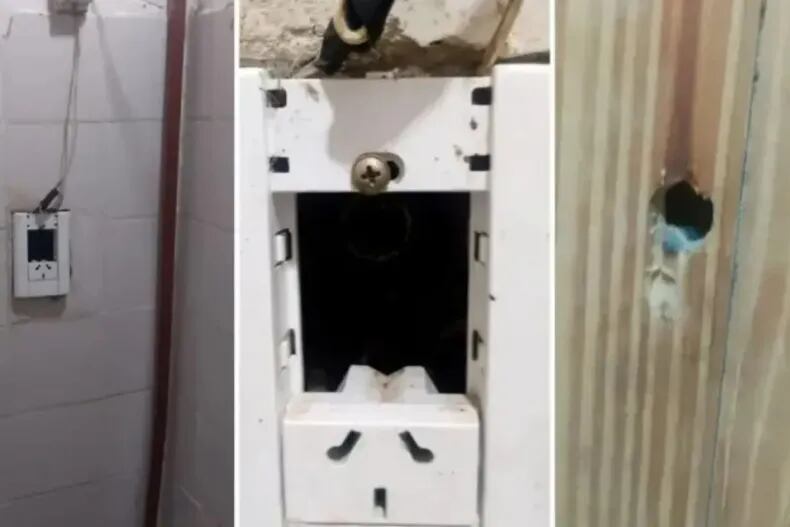 El acusado residía en la vivienda principal del complejo y compartía el único baño con sus cinco inquilinas