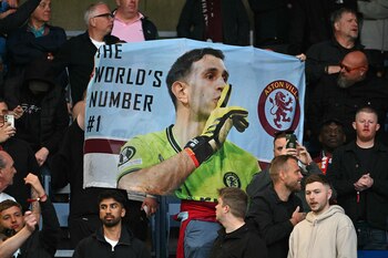 Una bandera de los aficionados