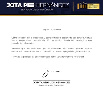 Jota Pe Hernández y su apoyo a Honorio Henríquez