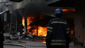 Las fuerzas rusas bombardearon el jueves varias localidades en la cuenca del Donbás, entre ellas la ciudad de Kramatorsk, en su avance para terminar de conquistar el este de Ucrania
