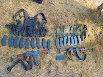 Material asegurado por las autoridades